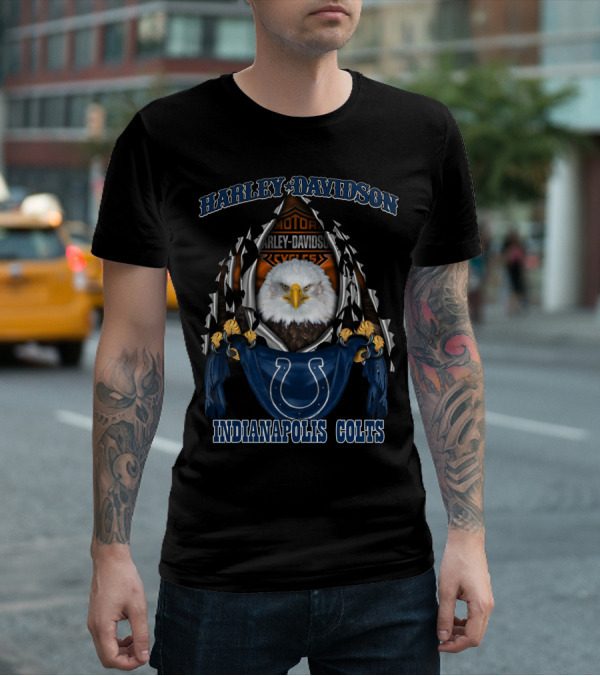 Harley Davidson Motor Indianapolis Colts Eagle T-Shirt