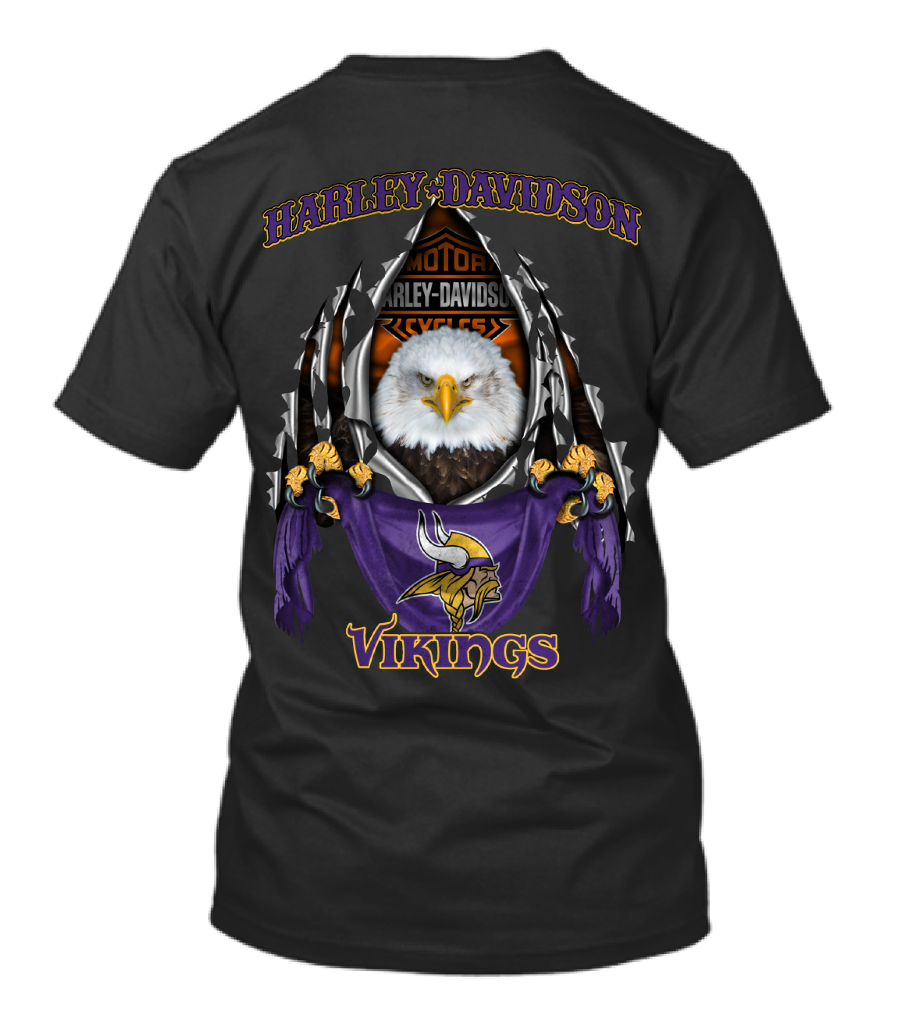 Harley Davidson Vikings Eagle Motorcycles T-Shirt
