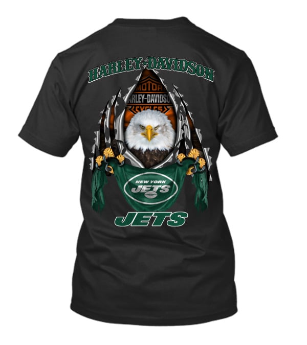 Harley Davidson Motor Cycles New York Jets T-Shirt