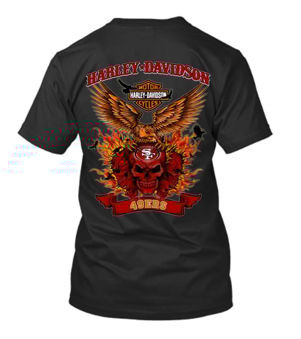 Harley Davidson Motor Cycles 49ers Nfl San Francisco 49ers T-Shirt