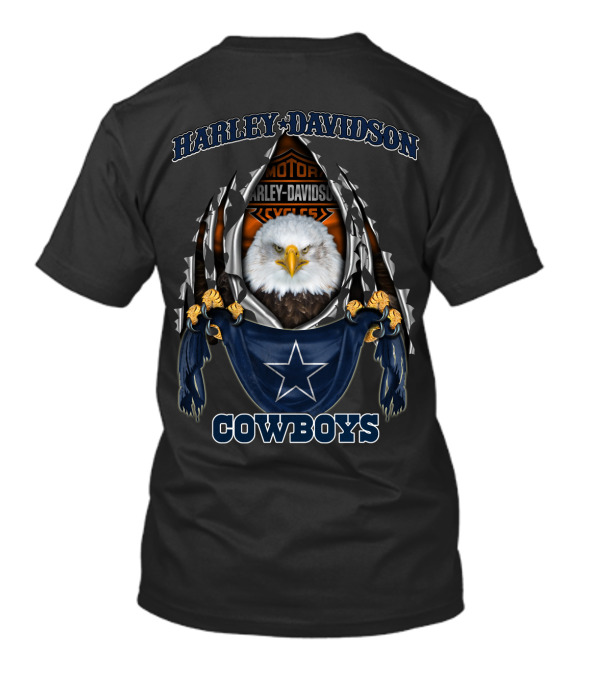 Harley Davidson Dallas Cowboys Eagle Nfl 84 T-Shirt