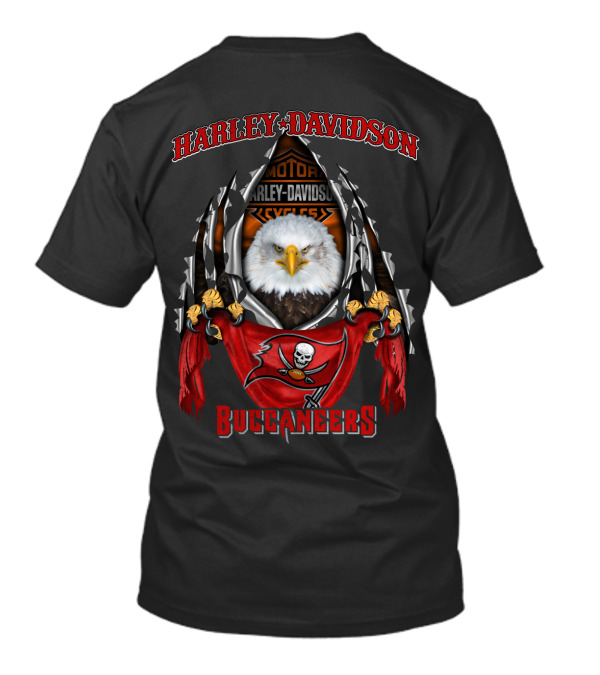 Harley Davidson Buccaneers Eagle 84 Tampa Bay Nfl T-Shirt