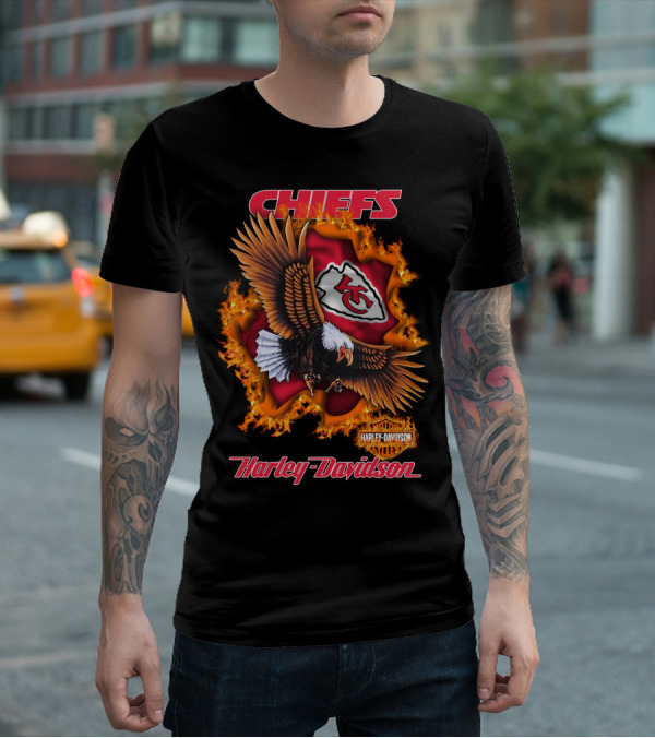 Chiefs Harley Davidson Kansas City Chiefs Eagle T-Shirt