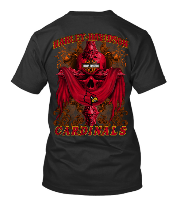 Harley Davidson Louisville Cardinals Motorcycles Ncaa 84 T-Shirt