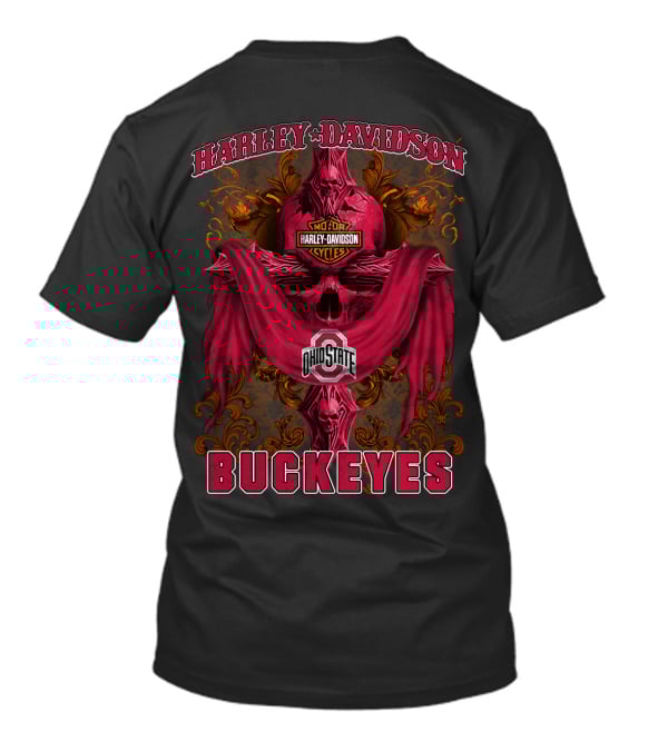 Harley Davidson Ohio State Buckeyes Motorcycles 84 Ncaa T-Shirt