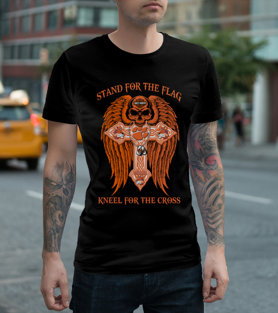 Stand For The Flag Kneel For The Cross Clemson Tigers T-Shirt