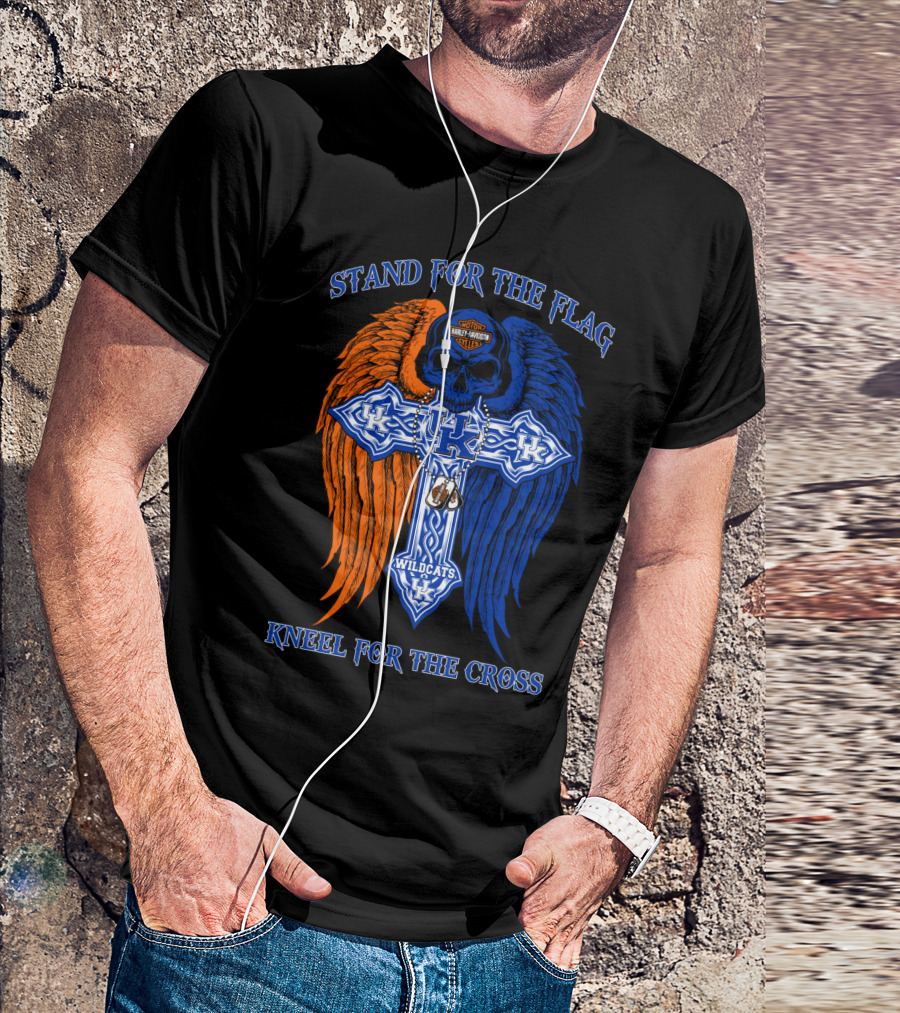 Stand For The Flag Kneel For The Cross Kentucky Wildcats T-Shirt