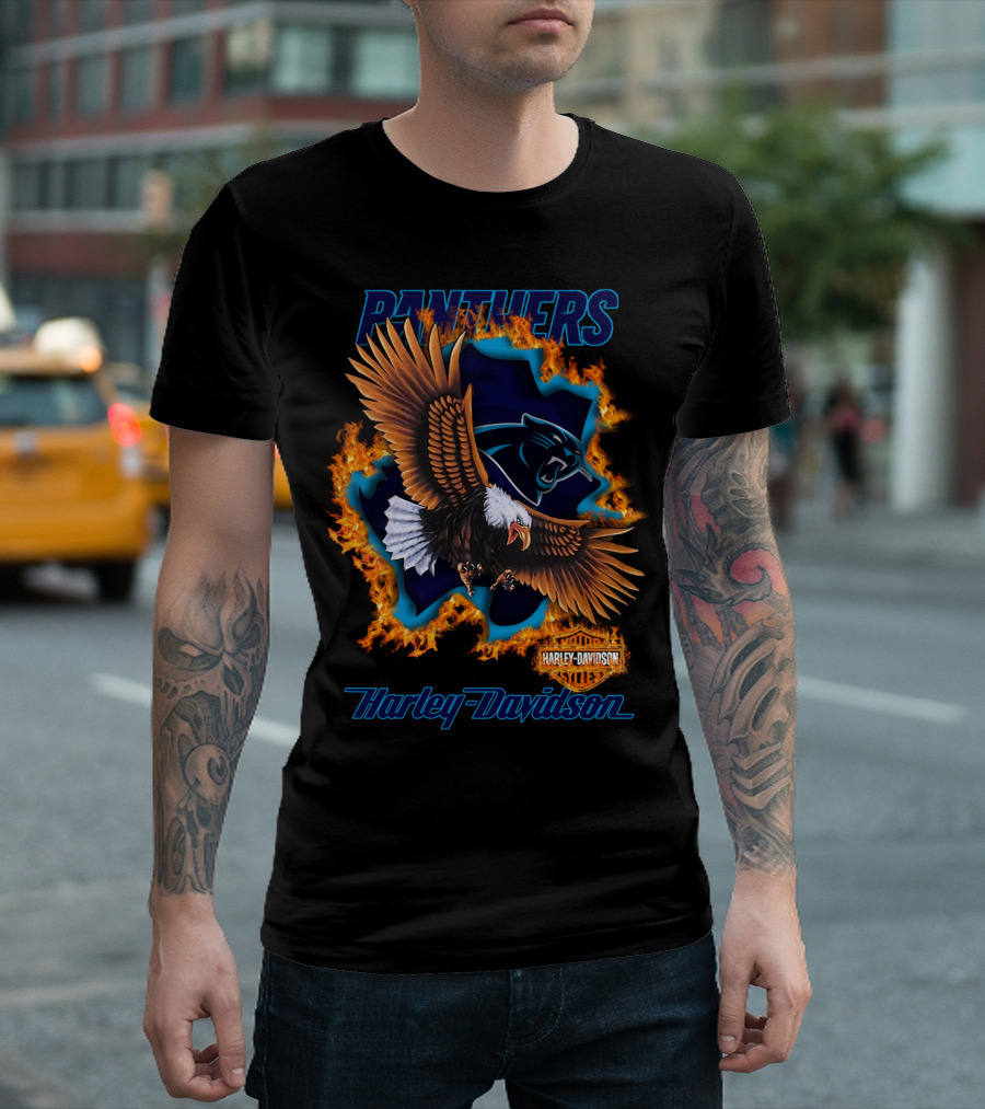 Panthers Harley Davidson Nfl 84 Carolina Eagles T-Shirt