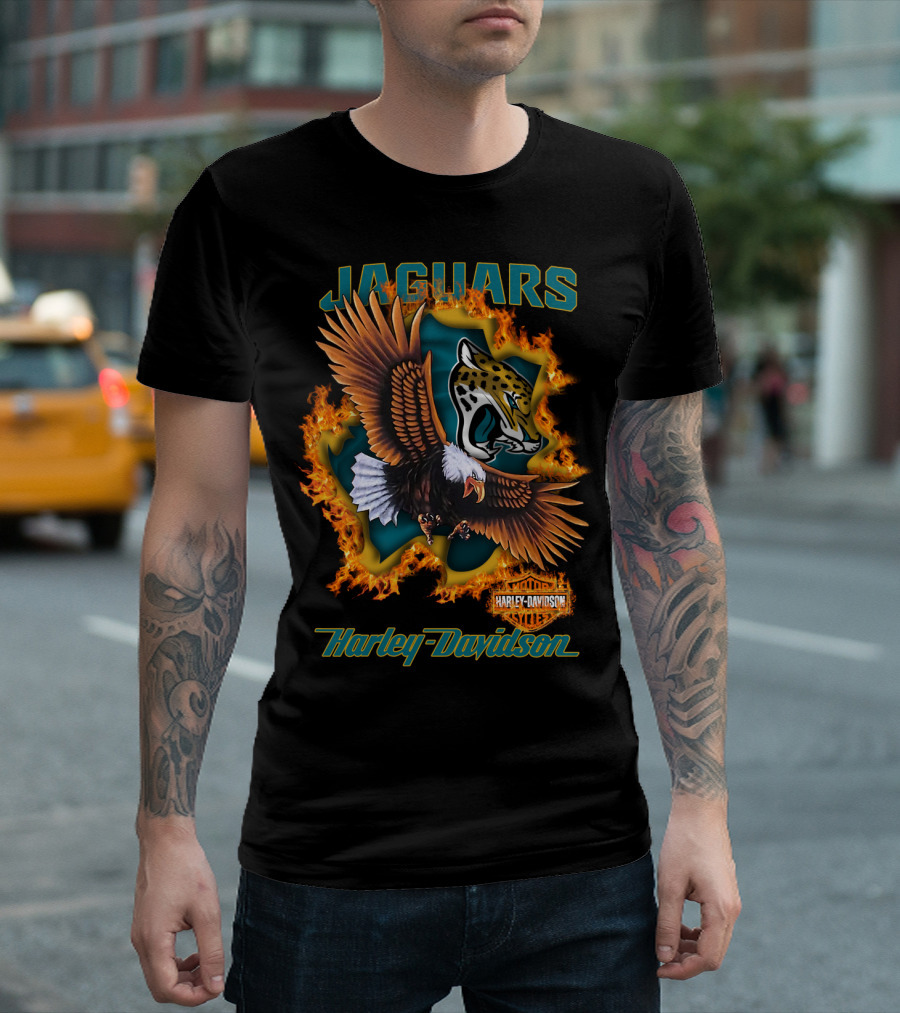 Jaguars 84 Harley Davidson Nfl Jacksonville T-Shirt