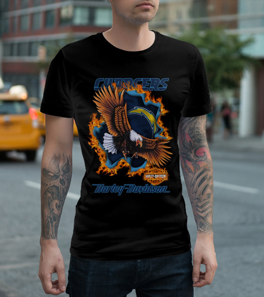 Chargers Harley Davidson Nfl Los Angeles 84 T-Shirt