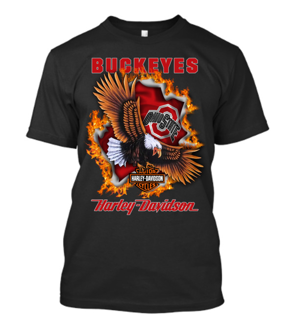 Buckeyes Ohio State Harley Davidson Cycles T-Shirt