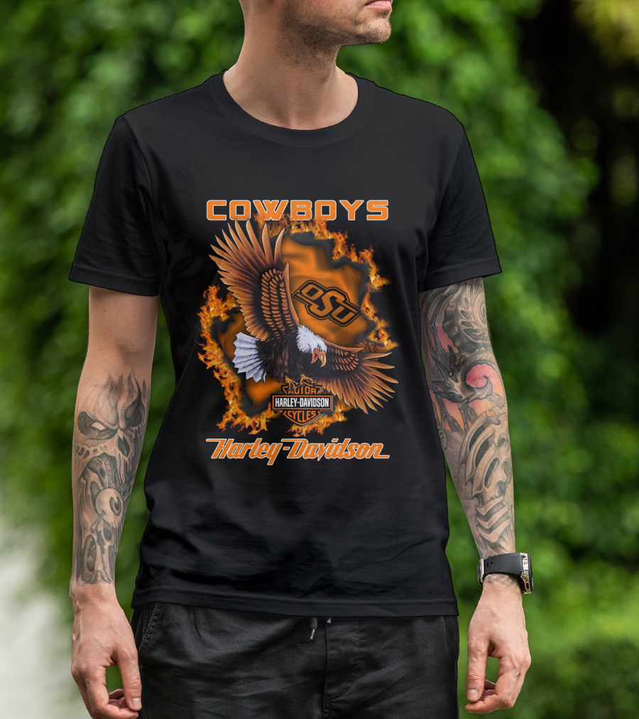 Cowboys Osu Harley Davidson Cycles Ncaa Oklahoma State T-Shirt