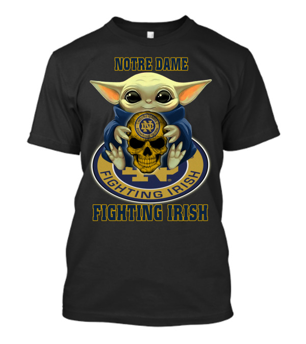 Notre Dame Fighting Irish Baby Creature Holding Fighting Irish Skull T-Shirt