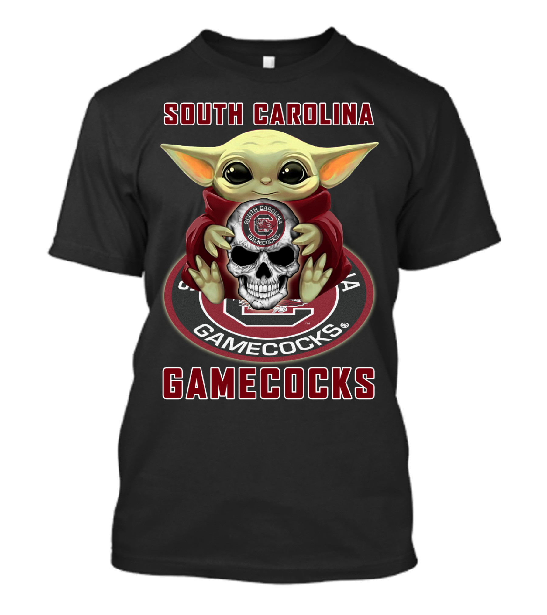 South Carolina Gamecocks Yd1404 Baby Alien Skull Circle T-Shirt