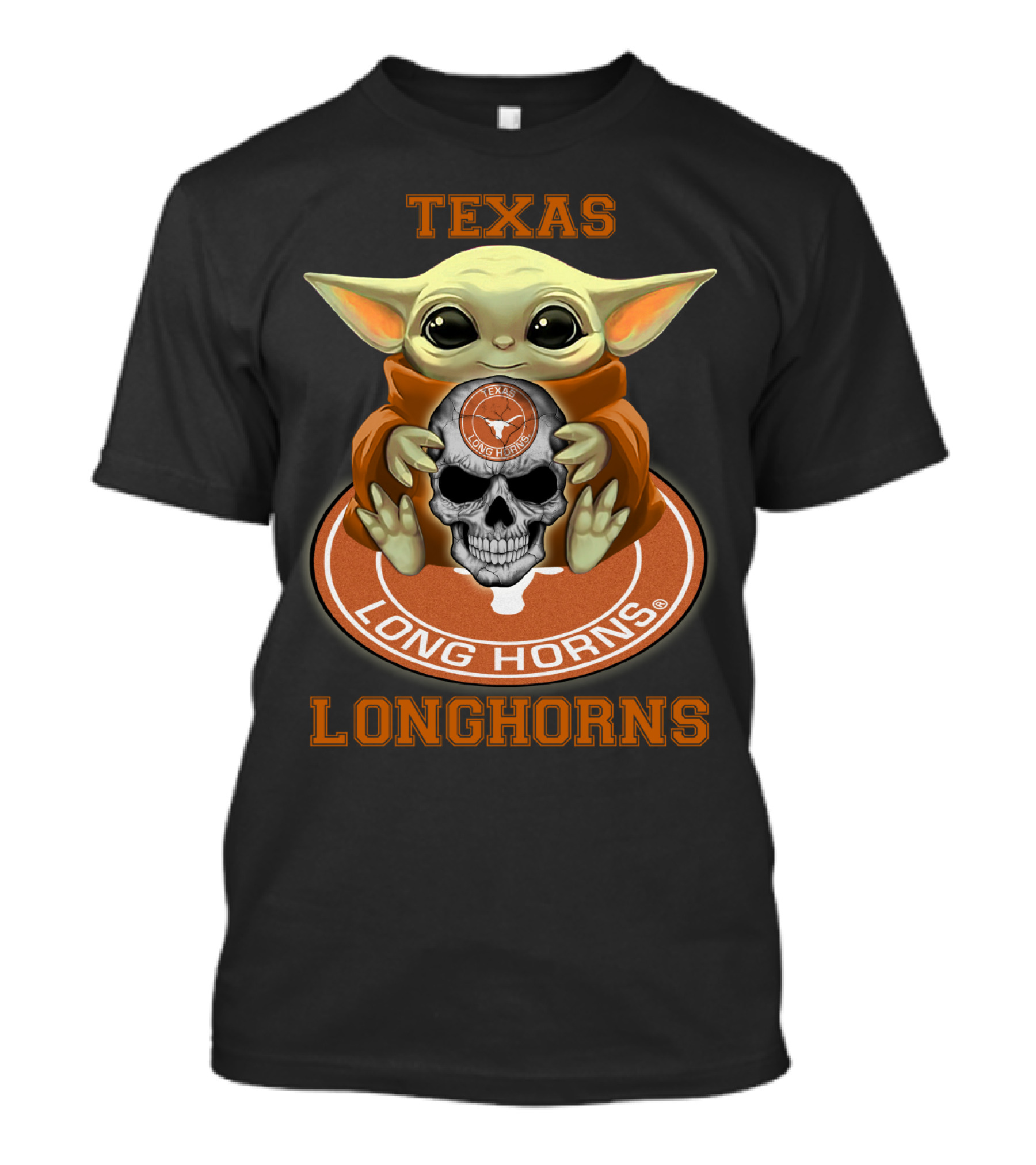 Texas Longhorns Baby Creature With Skull And Orange T-Shirt