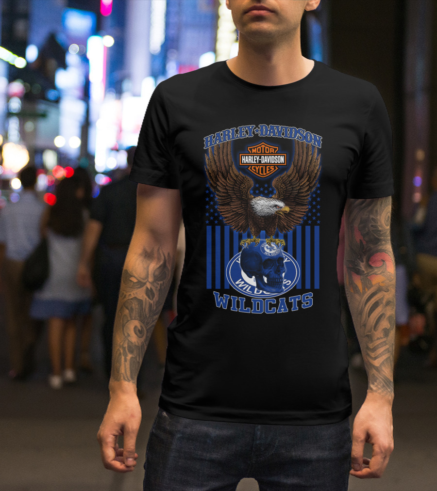 Harley Davidson Motor Cycles Eagle Wildcats T-Shirt