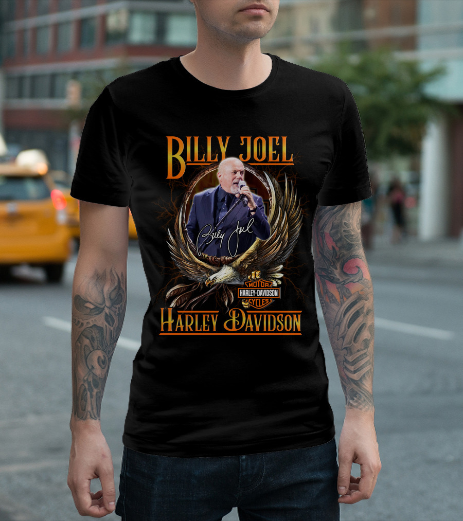 Billy Joel Harley Davidson Motorcycles Eagle T-Shirt