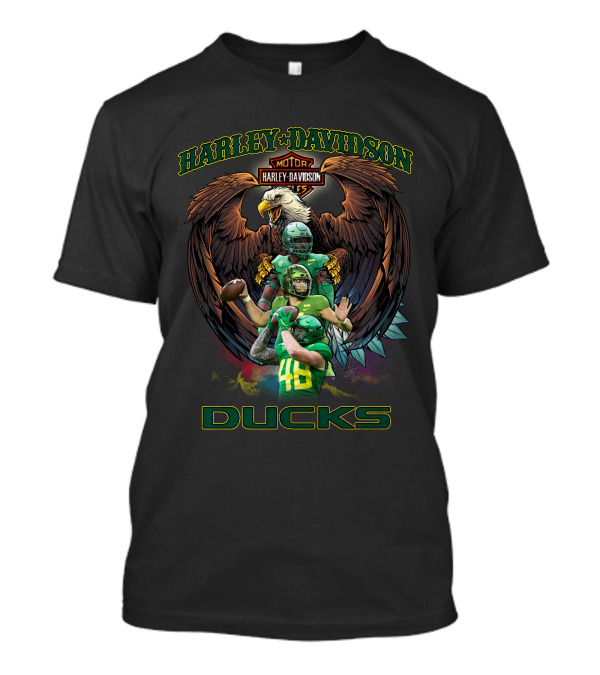 Harley Davidson Motor Eagle Oregon Ducks T-Shirt