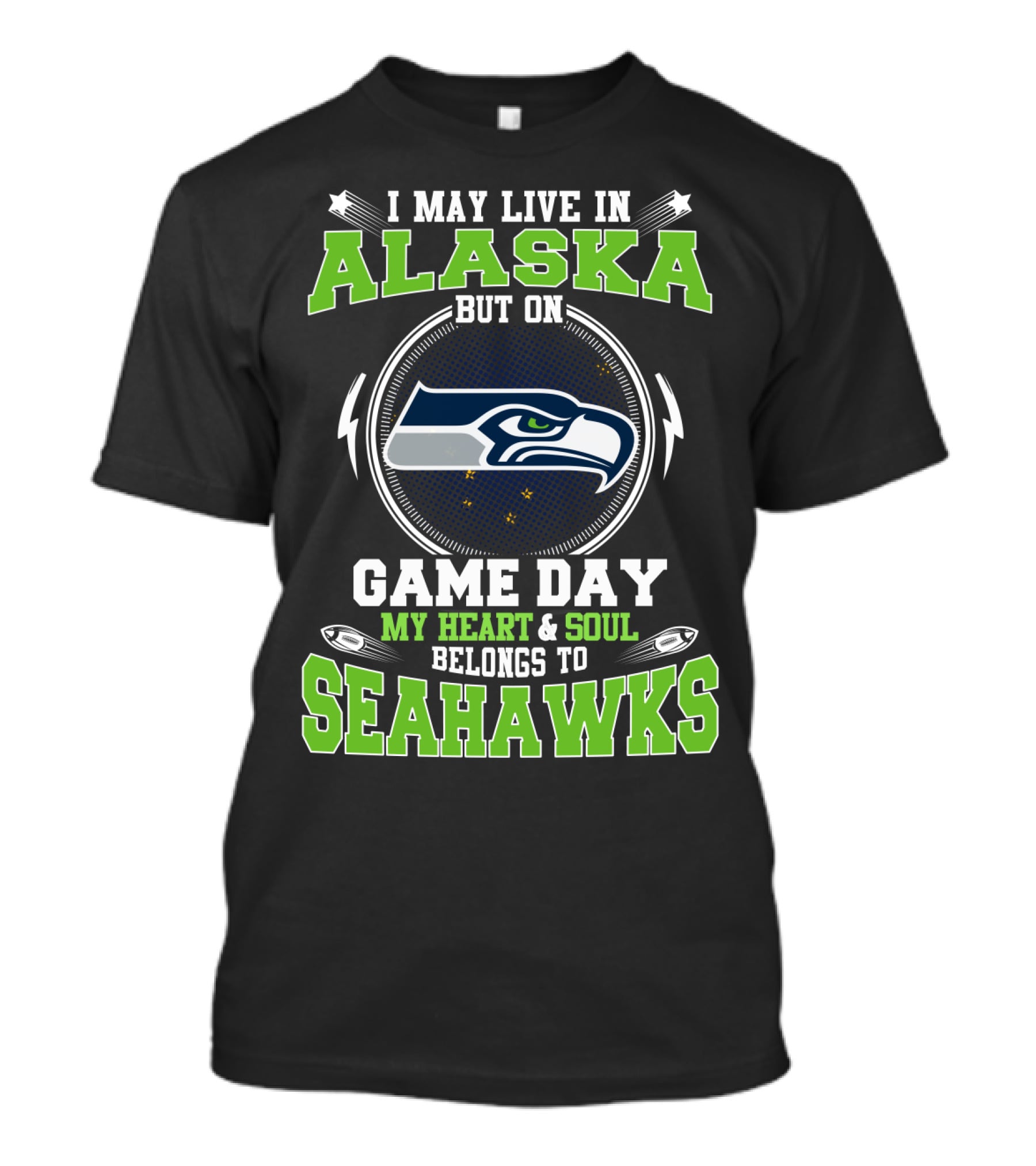 Alaska Game Day My Heart & Soul Belongs To Seahawks T-Shirt