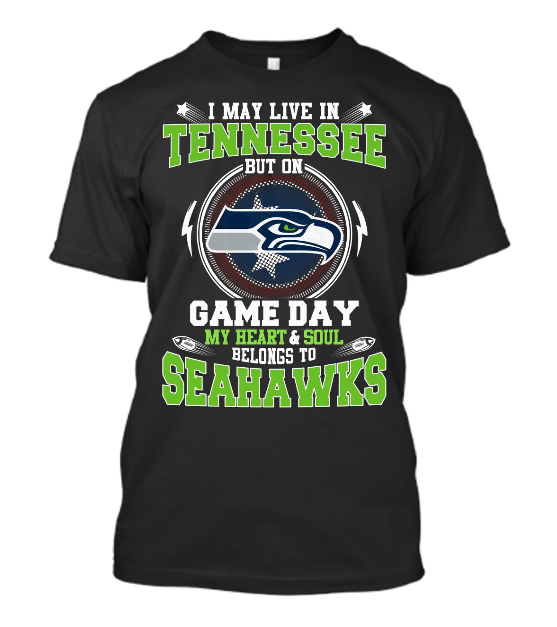 Tennessee Game Day Heart Soul Seahawks T-Shirt