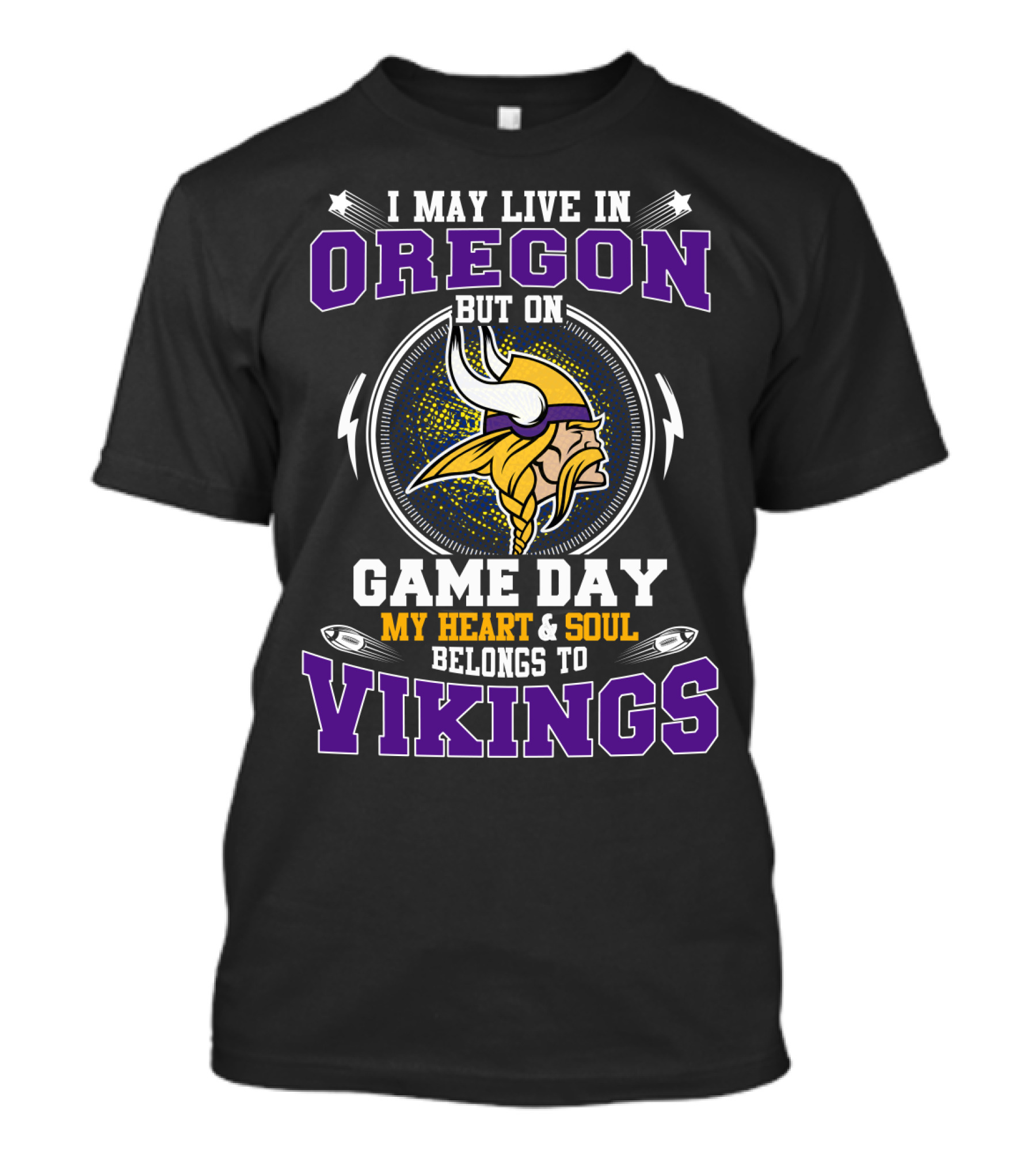 Oregon Vikings Game Day My Heart And Soul Belongs To Vikings T-Shirt