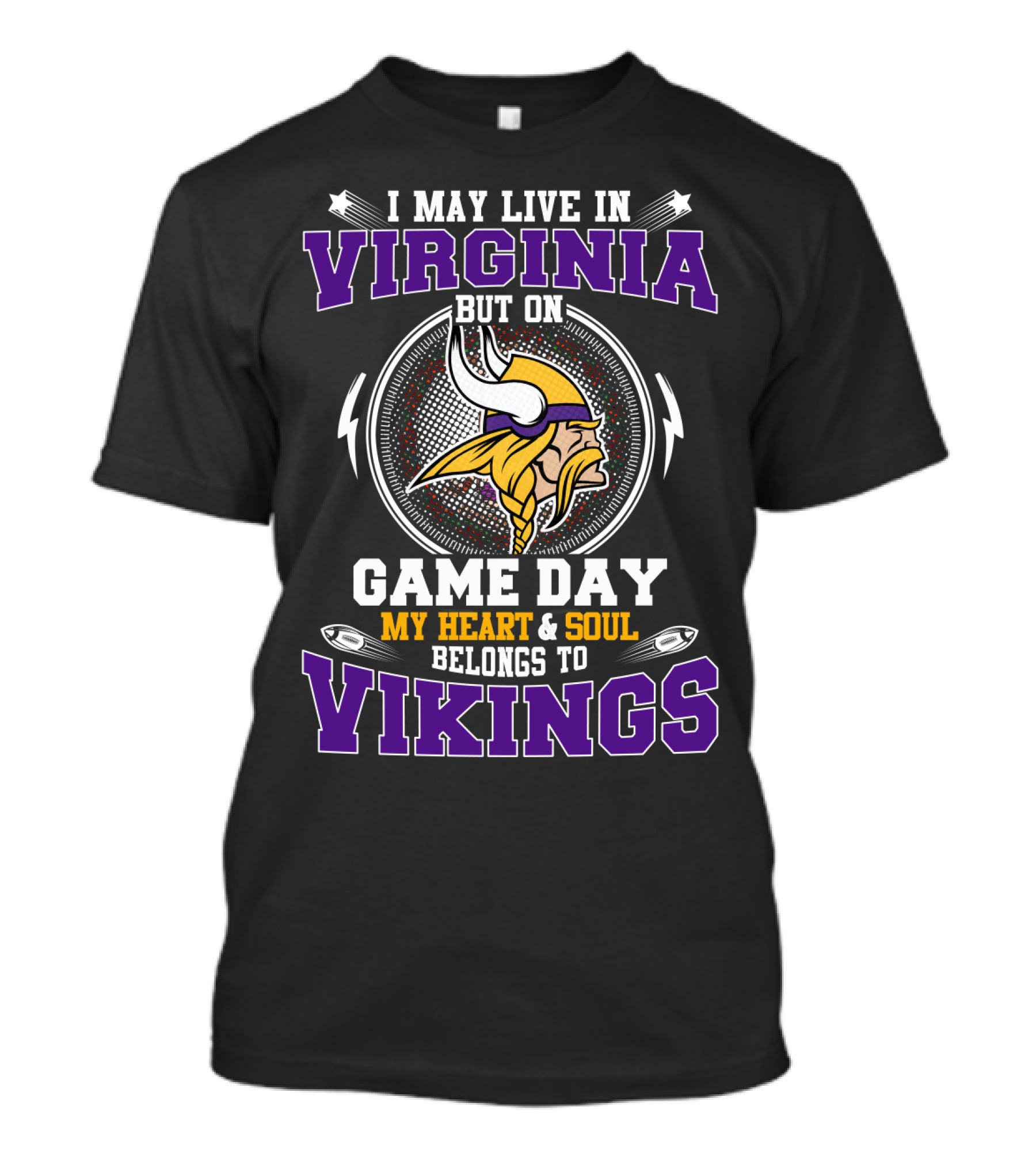 Virginia Game Day My Heart & Soul Belongs To Vikings T-Shirt