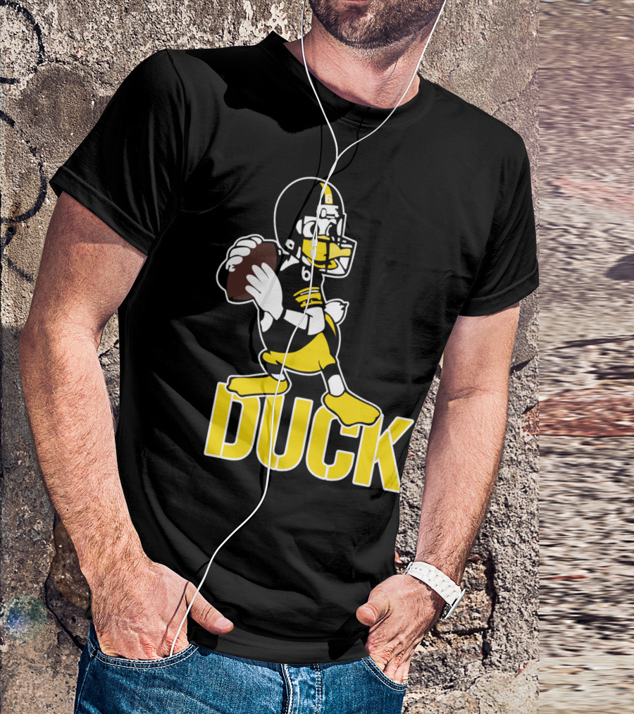 Pittsburgh Football Duck Hodges Quarterback Cartoon T-Shirt