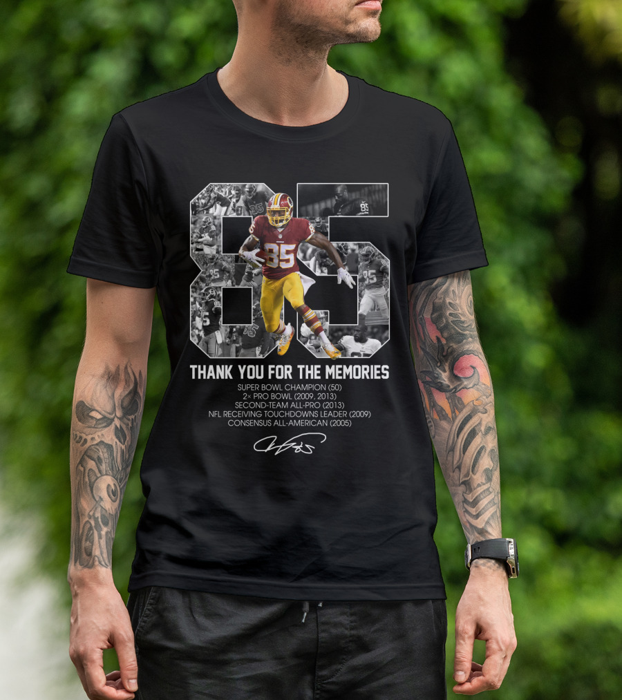 Vernon Davis Thank You For The Memories Super Bowl Champion Pro Bowl NFL Receiving Touchdowns Leader T-Shirt