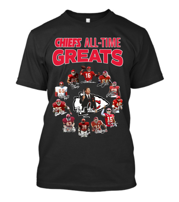 Chiefs All-Time Greats Legends Signatures NFL Stars T-Shirt