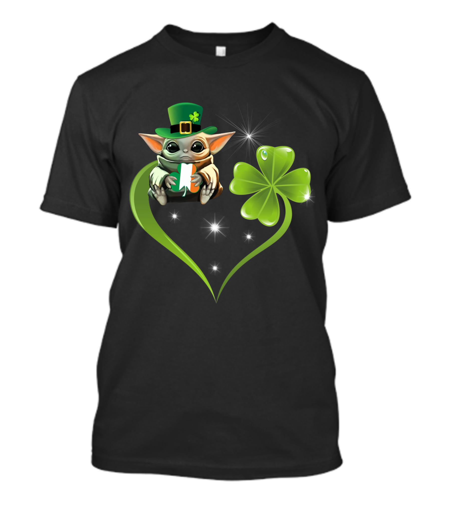 Yoda Shamrock Heart St. Patrick's Day T-Shirt