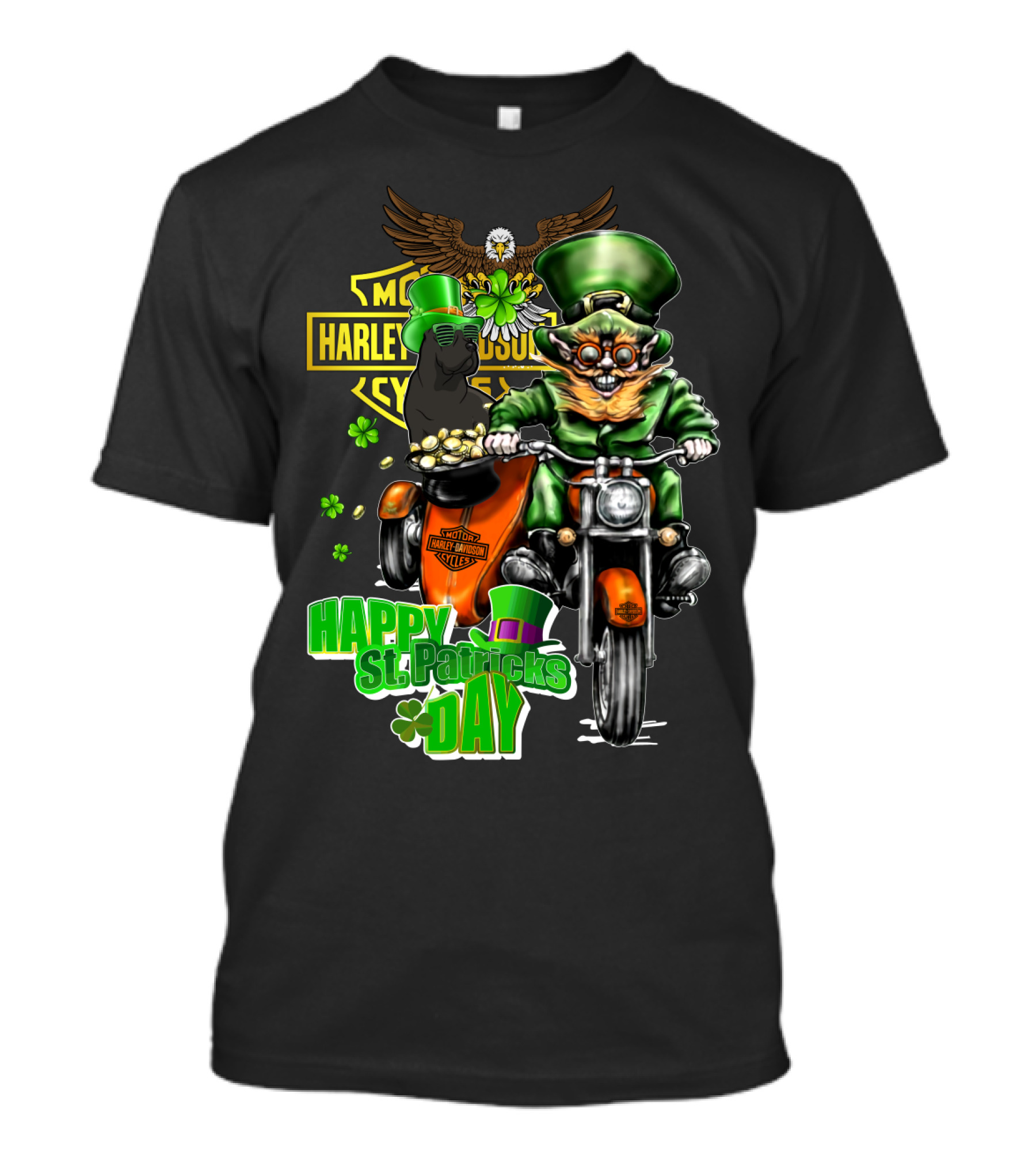 Harley Davidson Motorcycles Happy St. Patricks Day Cane Corso T-Shirt