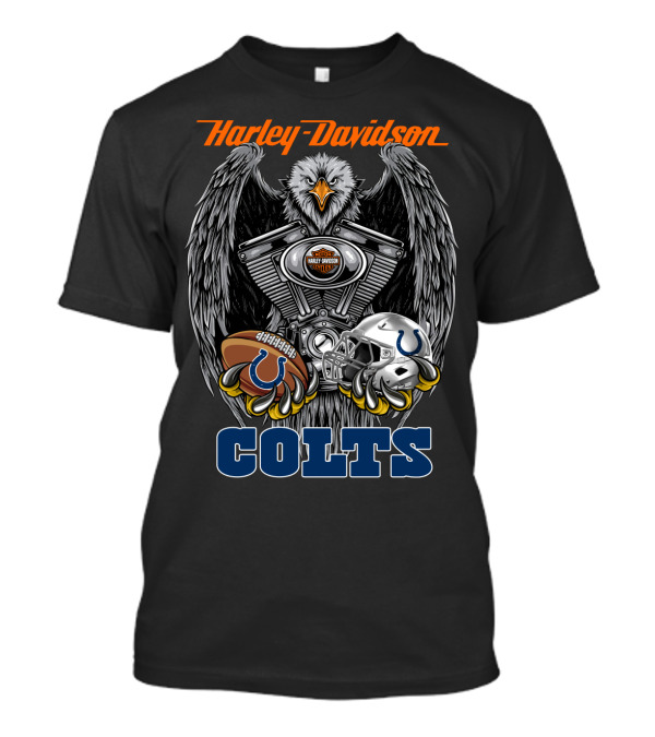 Harley Davidson Colts Football Eagle Engine Helmet T-Shirt