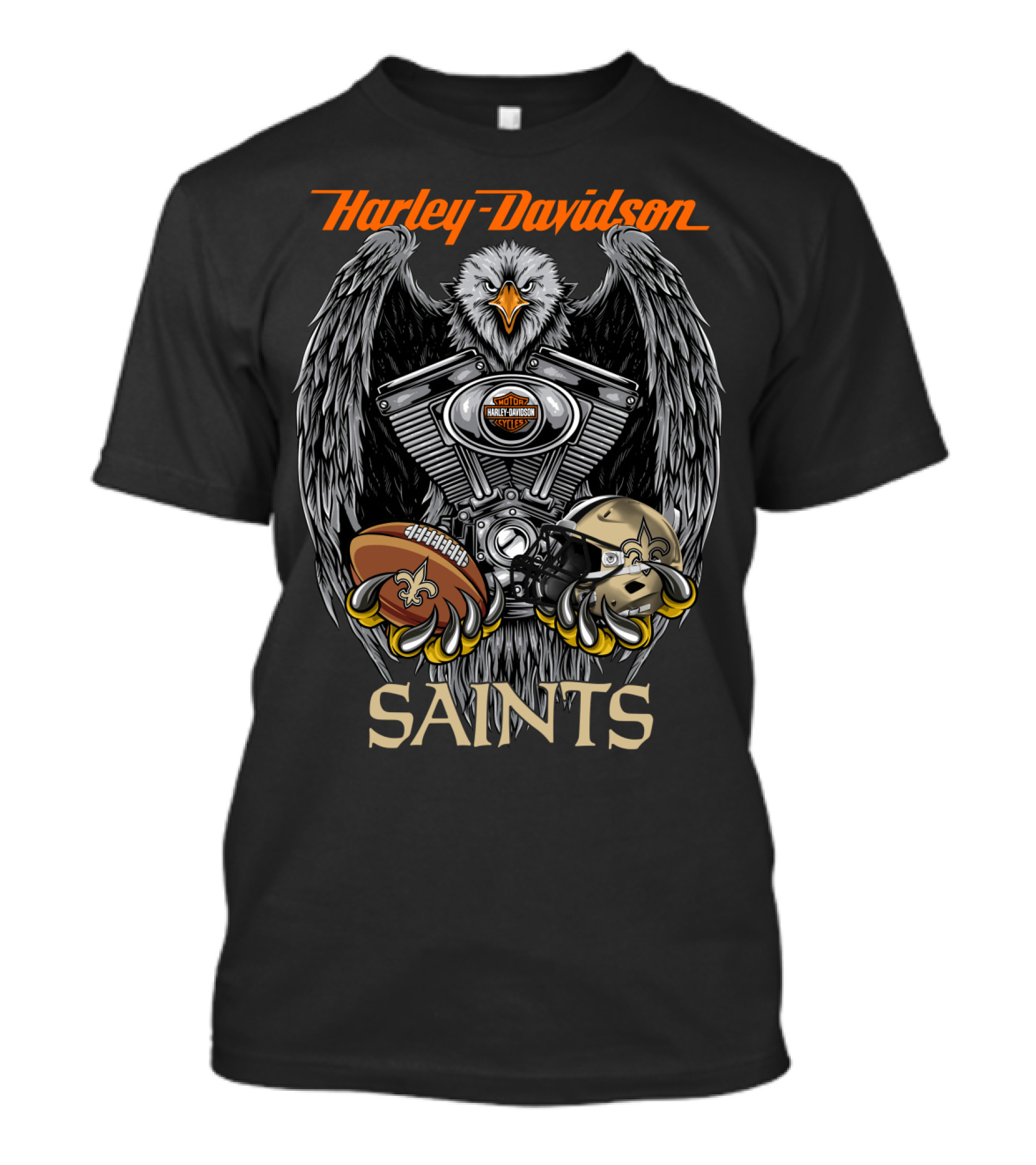 Harley Davidson Saints Nfl New Orleans Symbolic T-Shirt