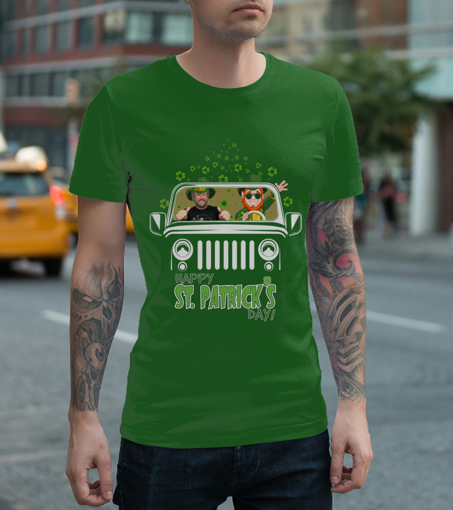 Happy St. Patrick's Day Jeep Ride With Sammy Hagar And Leprechaun T-Shirt