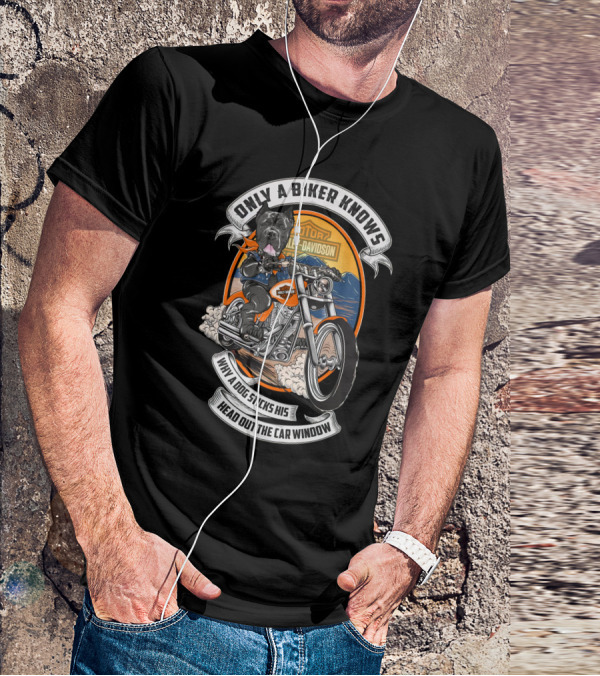 Only A Biker Knows Cane Corso Harley Davidson Motorcycle Adventure T-Shirt