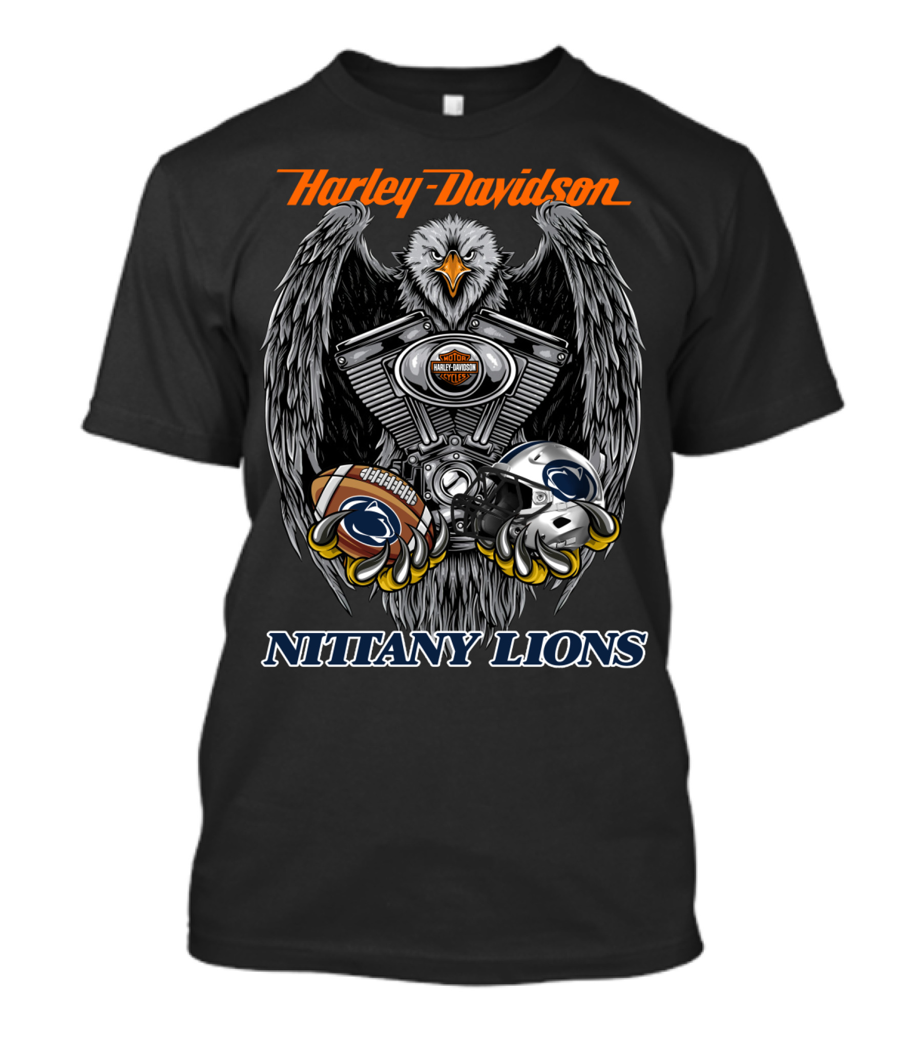 Harley Davidson Nittany Lions Football Eagle T-Shirt