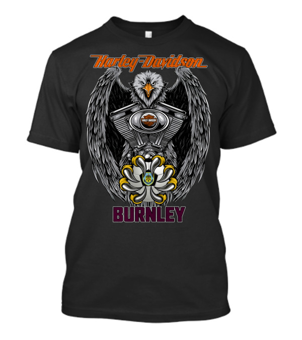 Harley Davidson Eagle Engine Crest Burnley T-Shirt