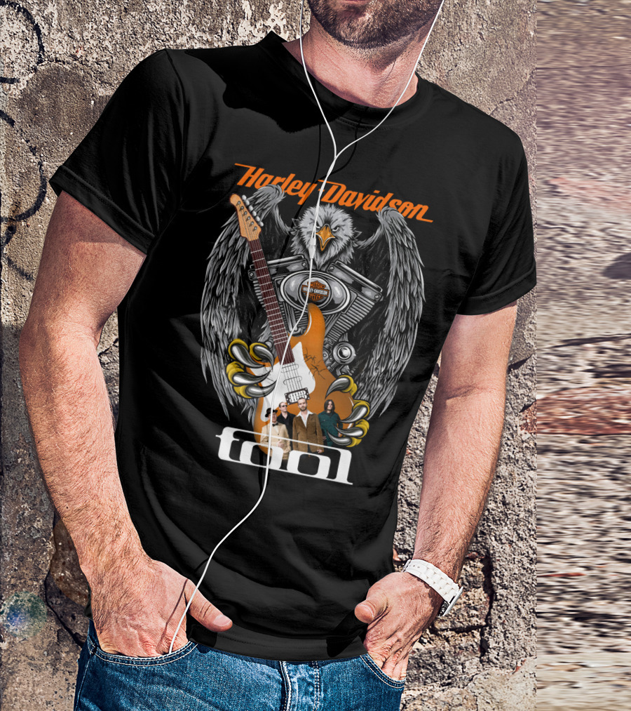 Harley Davidson Eagle Guitar Tool Band 53 T-Shirt