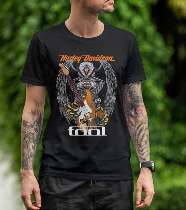 Harley Davidson Eagle Guitar Tool Band 53 T-Shirt