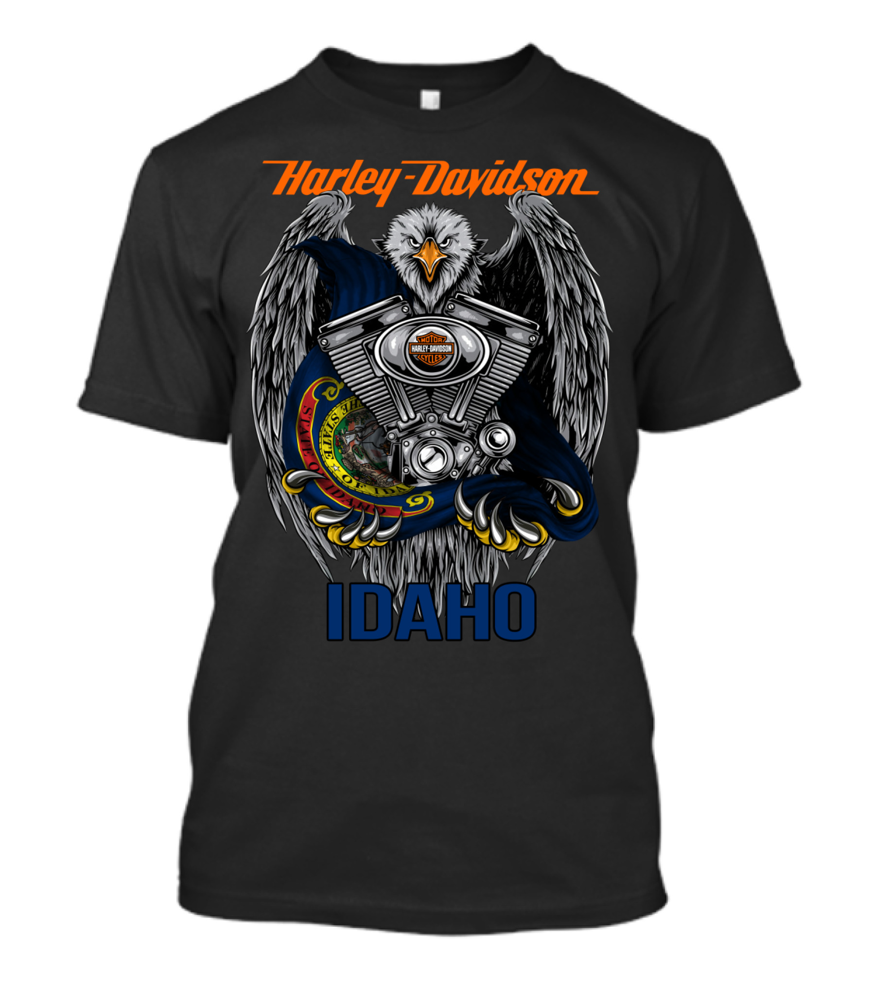Harley Davidson Idaho Eagle Engine T-Shirt