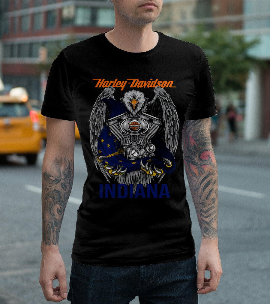 Harley Davidson Eagle Indiana Motorcycles T-Shirt