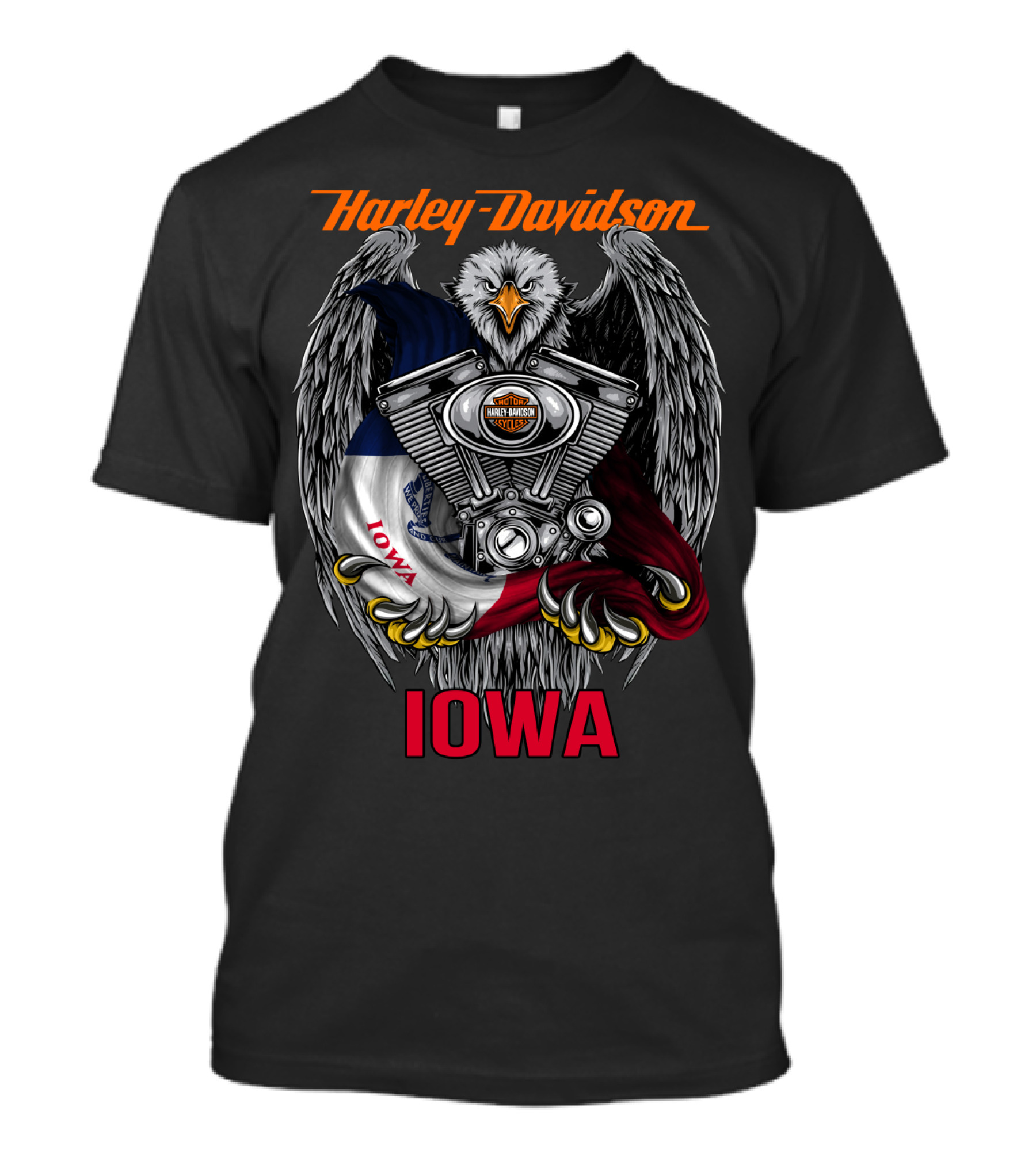 Harley Davidson Iowa Eagle Engine T-Shirt