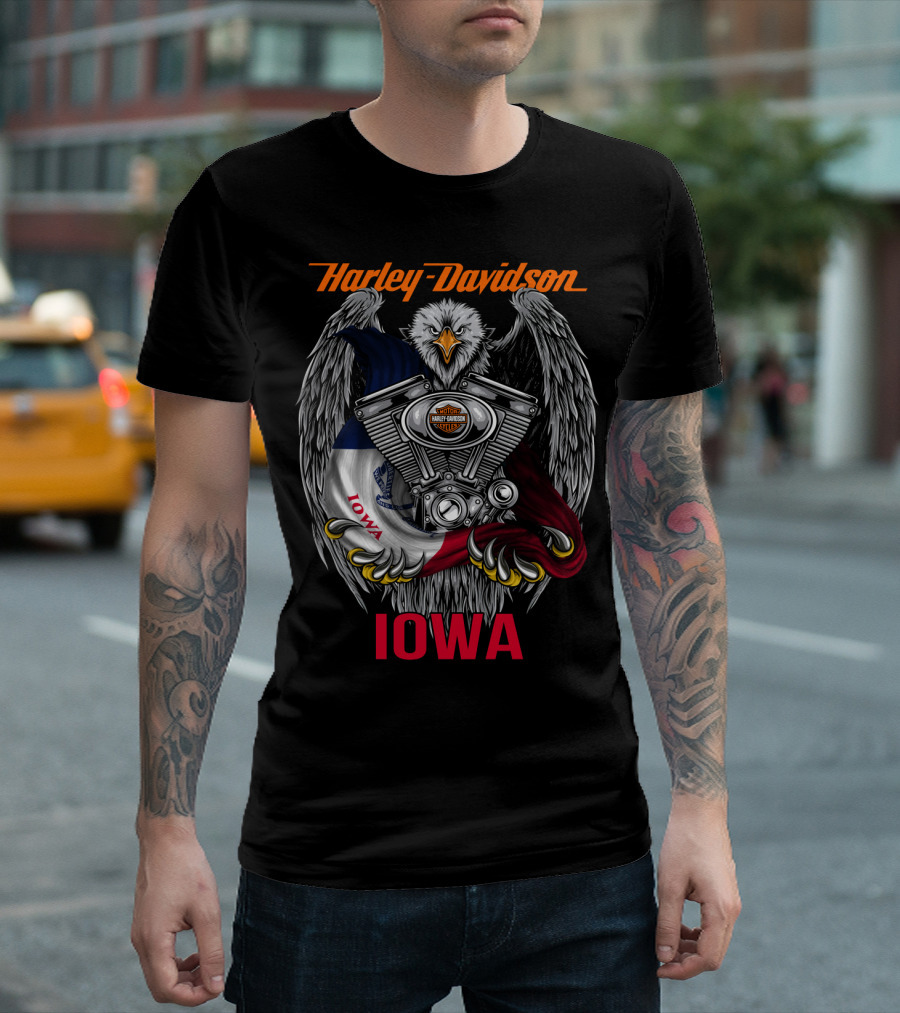 Harley Davidson Iowa Eagle Engine T-Shirt