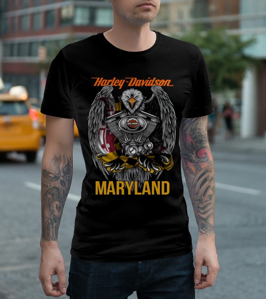 Harley Davidson Maryland Eagle Engine T-Shirt