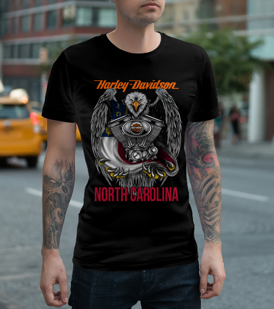 Harley Davidson Eagle Engine North Carolina T-Shirt
