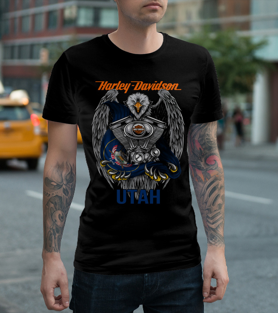 Harley Davidson Utah Eagle Engine T-Shirt