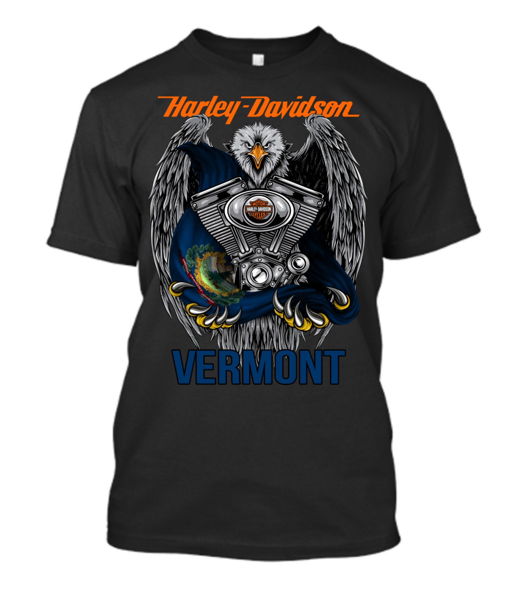 Harley Davidson Vermont Eagle Engine T-Shirt