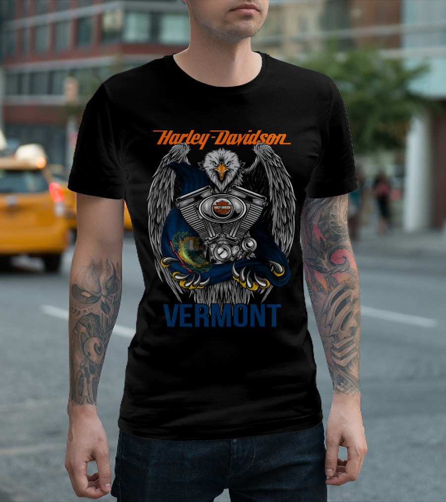 Harley Davidson Vermont Eagle Engine T-Shirt