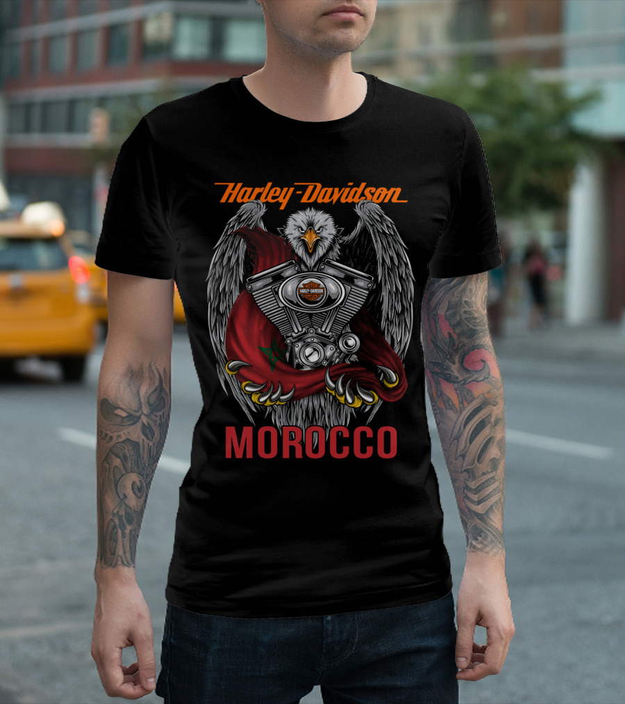 Harley Davidson Morocco Eagle Engine T-Shirt
