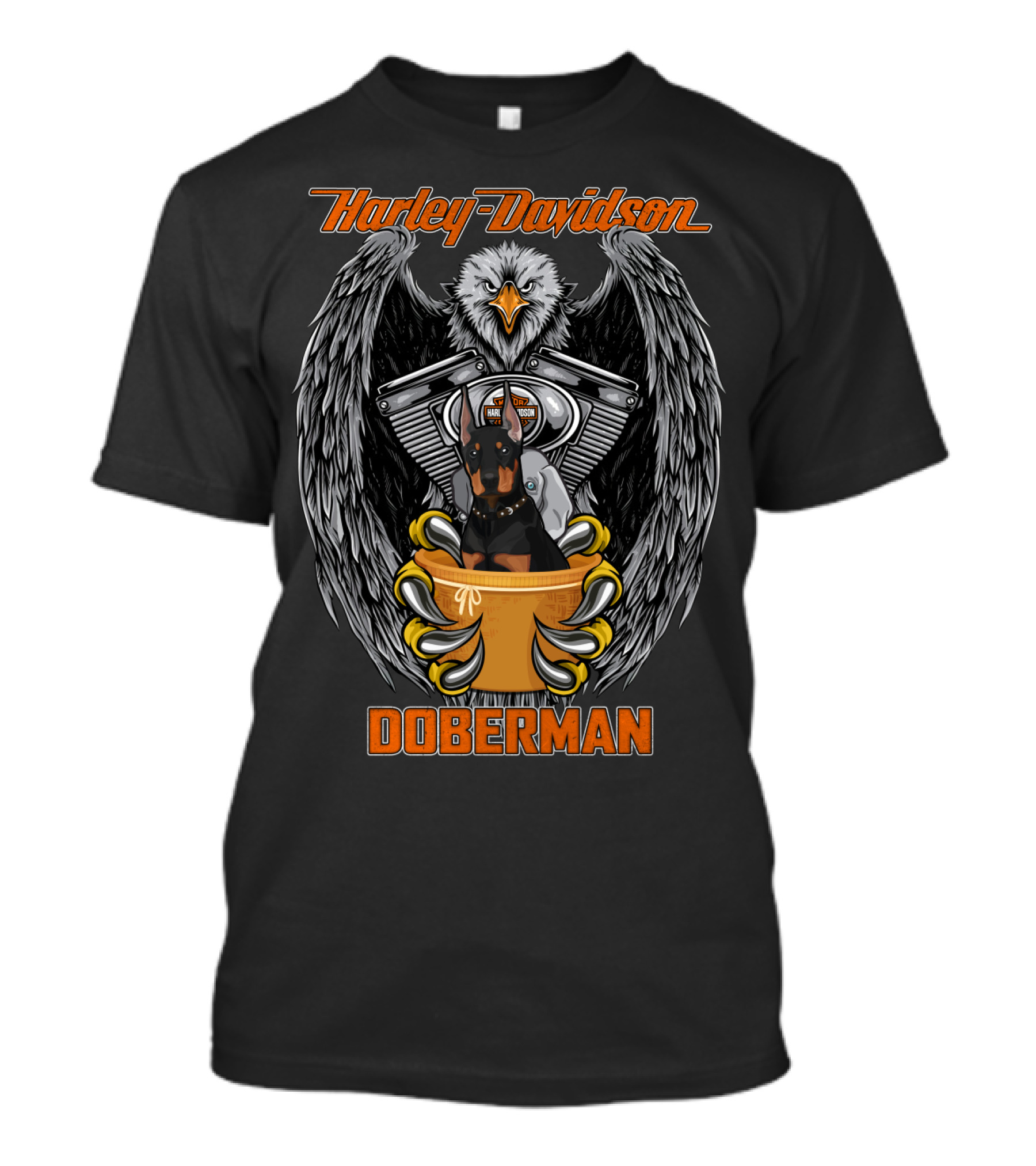 Harley Davidson Doberman Eagle Engine T-Shirt